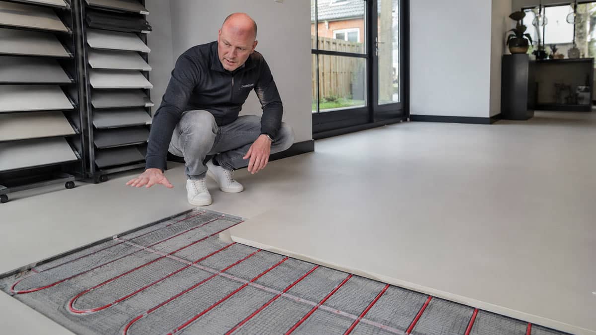pu gietvloer vloerverwarming