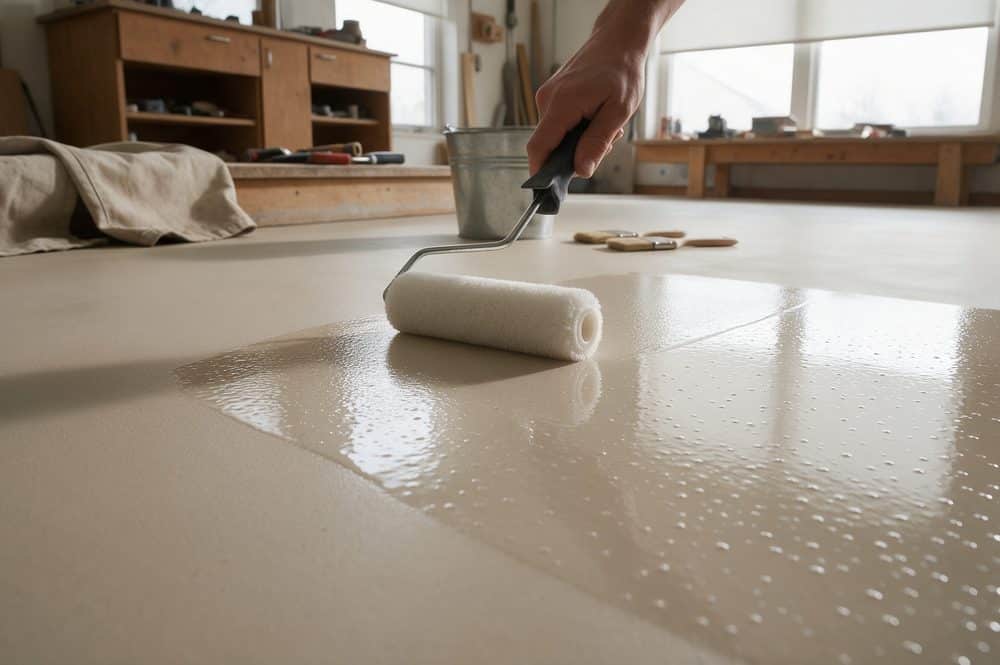 Witte alifatische PU gietvloer die kleurecht blijft bij zoninval