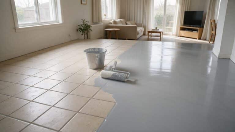 Gietvloer over tegels prijs bij renovatie van een woonkamer