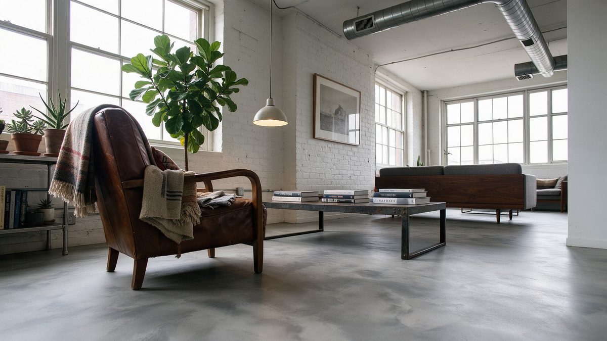 PU gietvloer betonlook voor een moderne uitstraling