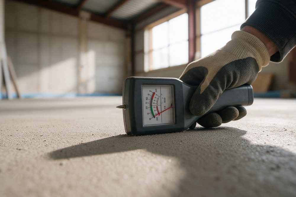 Vochtmeting van de ondervloer bepaalt mee of een PU gietvloer geschikt is voor woningen